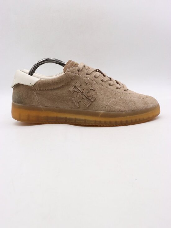 Tory Burch Shoes - Tory Burch Phoenix Women's Size 11 M Beige Suede Leather Sneakers